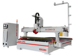A4-2040-C8 ATC Фрезерный Станок с ЧПУ по Дереву с Круглым Магазином с Прижимным Колесом