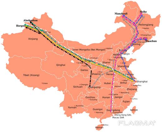 Автоперевозки из Китая в  через Маньчжурию