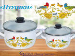 Кастрюля стальная эмалированная с деколью - photo 6