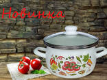 Кастрюля стальная эмалированная с деколью - photo 11