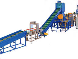 Линия для дробления мойки осушения отходов канистр или трубы из пп пэ