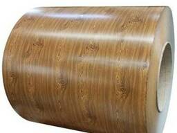 Окрашенный прокат с рисунками под дерево