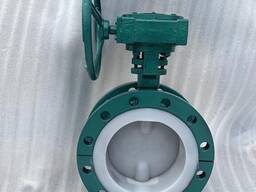 Затвор дисковый поворотный химический футерованный фторопластом Ру16 Ду200